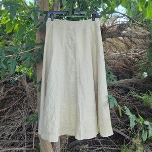 Chadwick's Beige Flowy A-Line Skirt